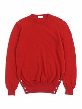 MONCLER • Maglione Tricot Girocollo Round Neck Cashmere Sweater in Red